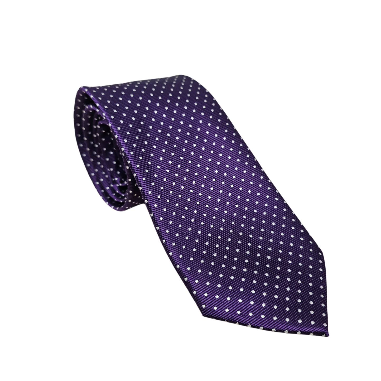 Wallace Purple Dot Silk Tie