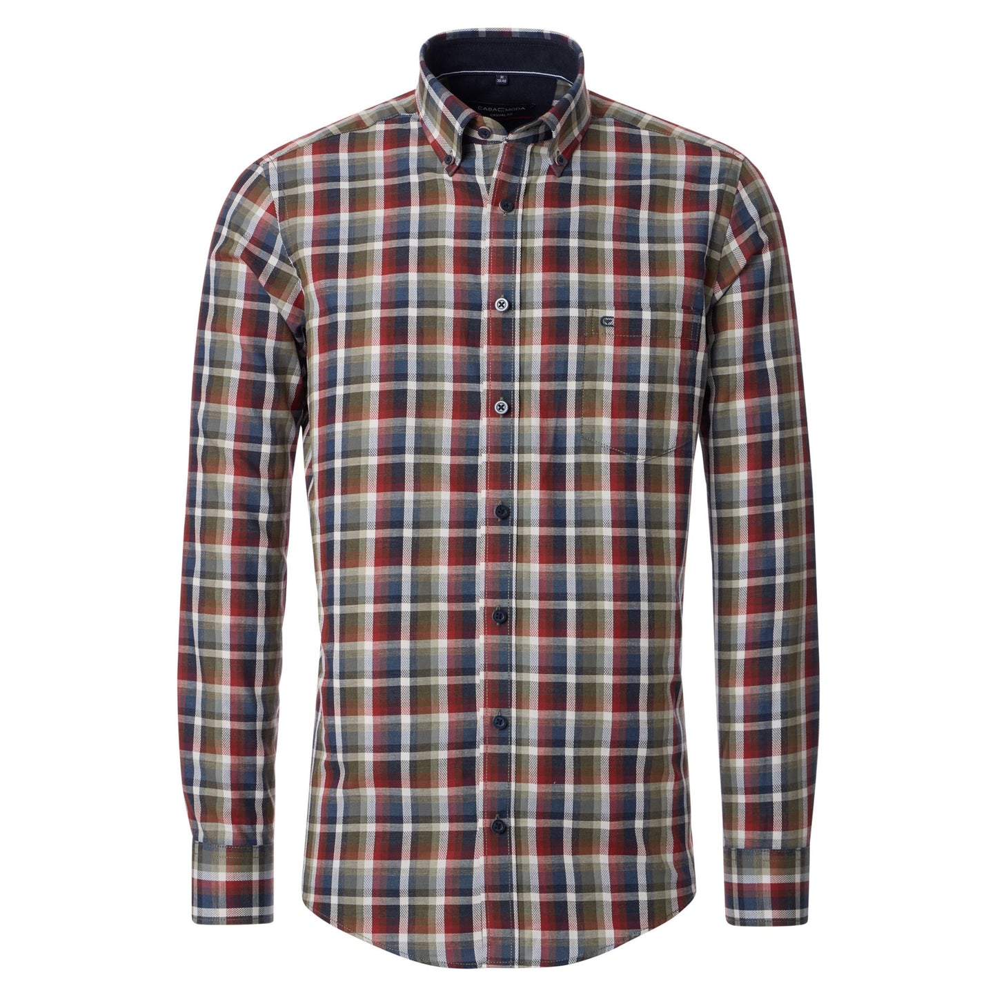 Casa Moda 444304100 450 Tangerine Casual Fit Shirt