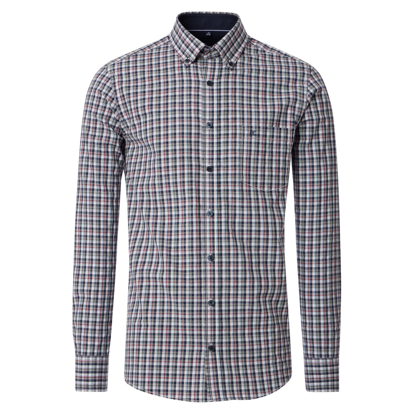 Casa Moda 444306300 100 Blue Casual Fit Shirt