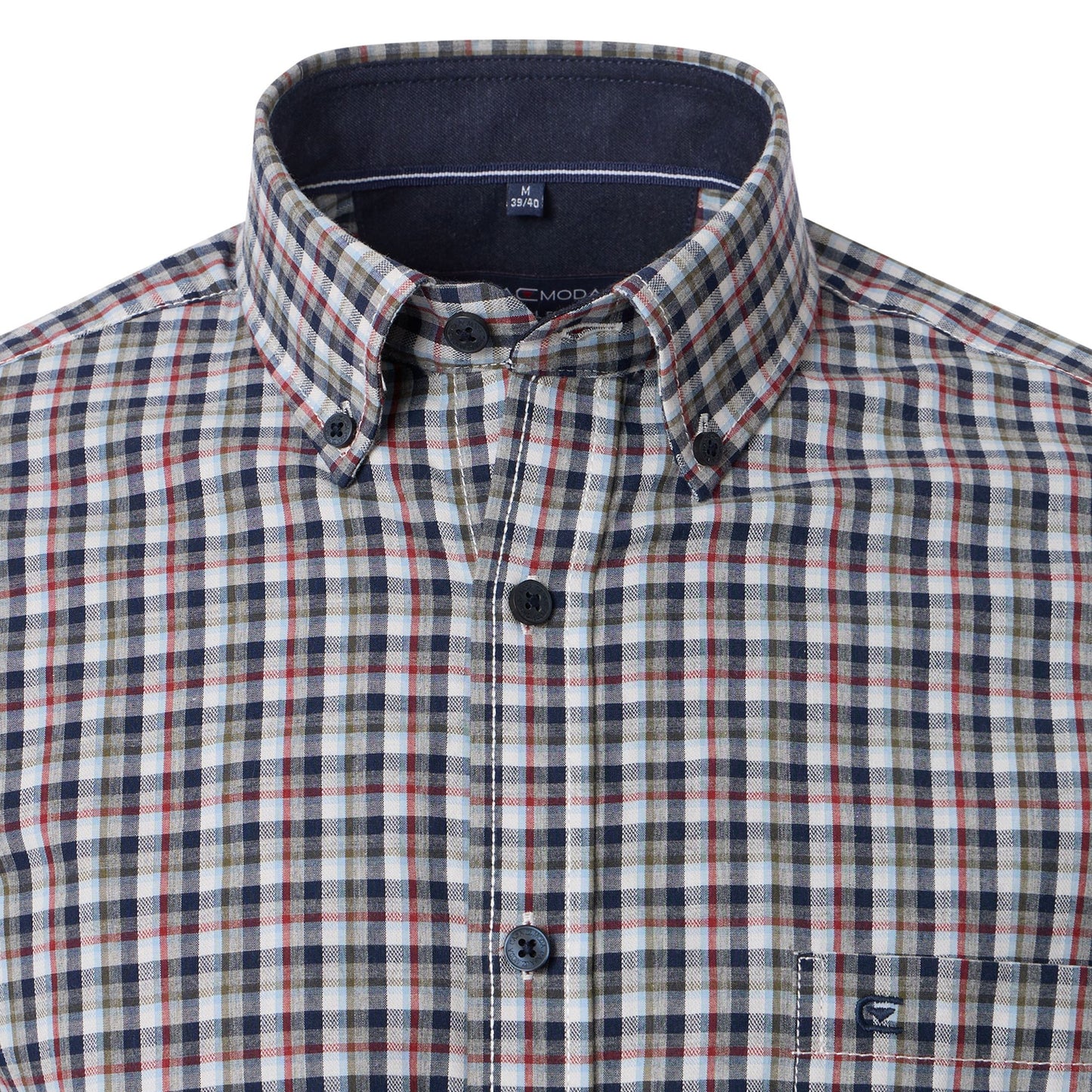 Casa Moda 444306300 100 Blue Casual Fit Shirt