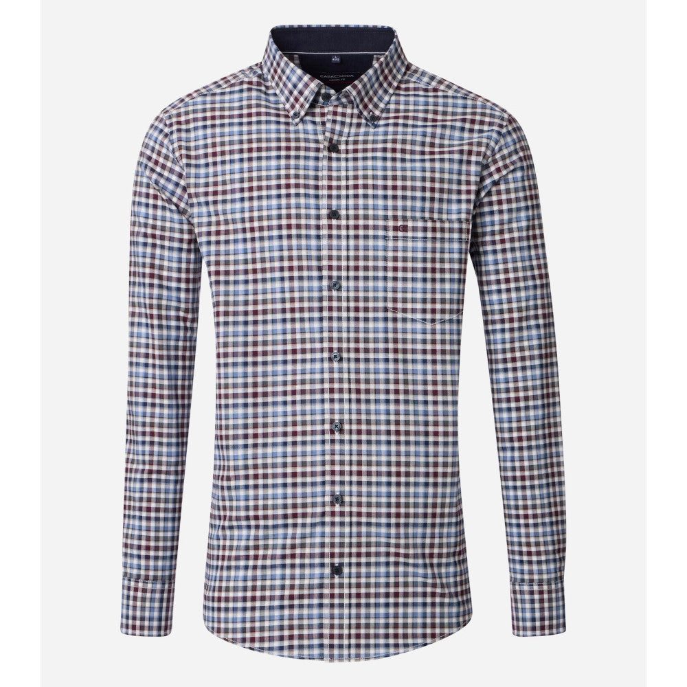 Casa Moda 454485300 100 Blue Casual Shirt