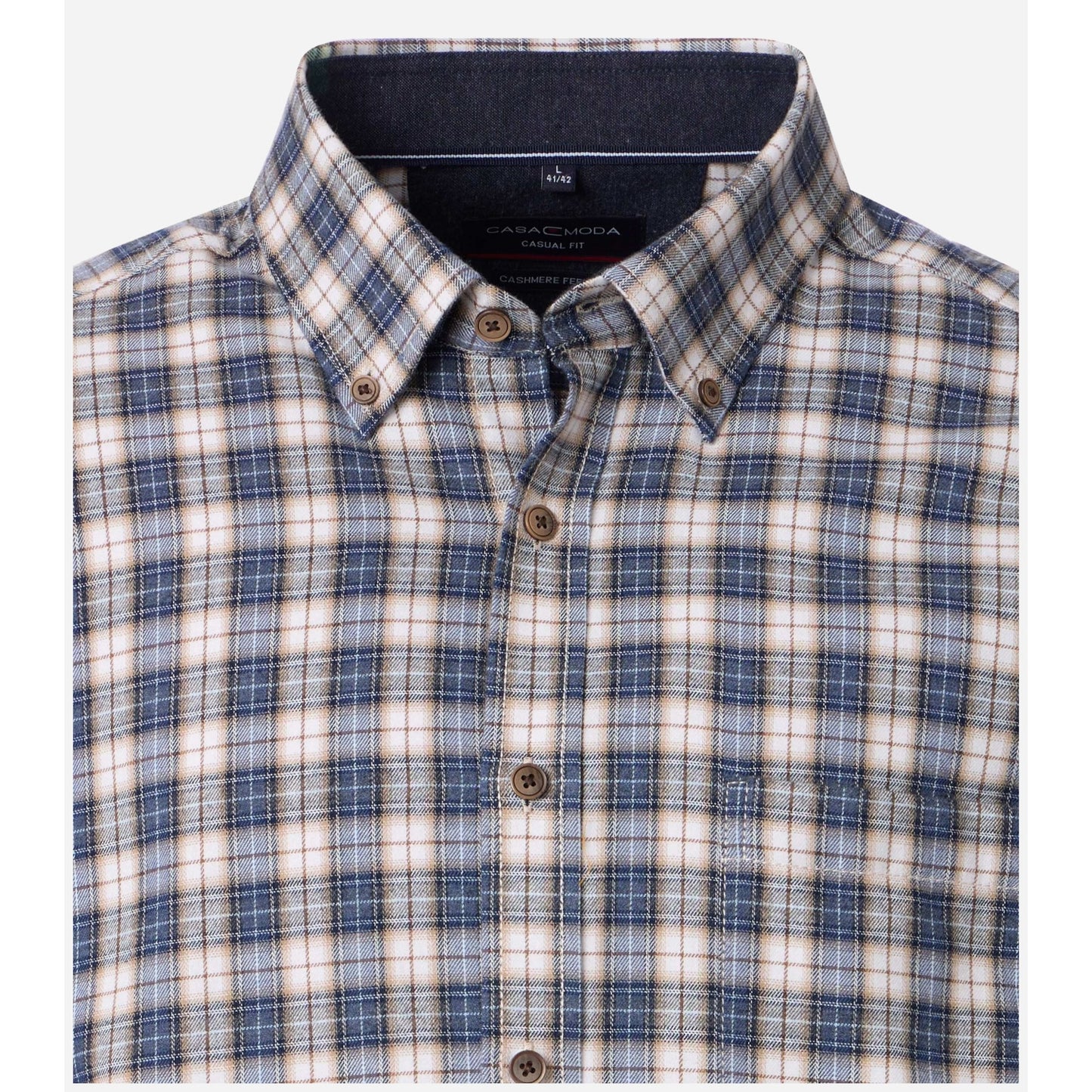 Casa Moda 454488300 100 Blue Casual Shirt