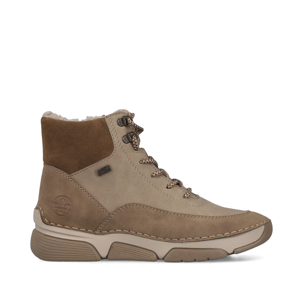 Rieker 45956-64 Beige Combination Mid Height Boots