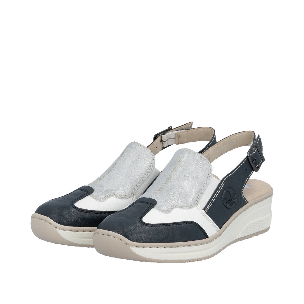 Rieker 48757-90 Pacific Blue / White Casual Shoes