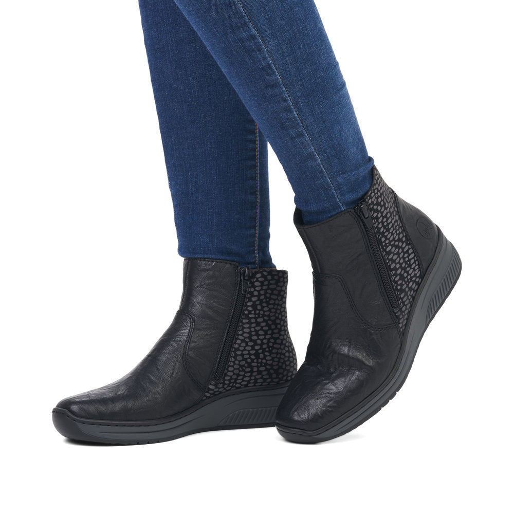 Rieker 48759-00 Doris Black Boots