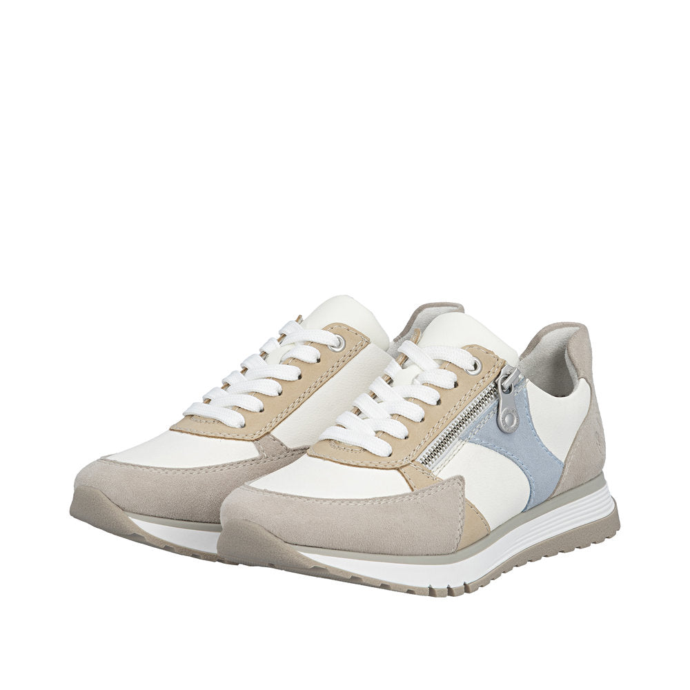 Rieker 49010-81 Iceberg / Paper / Tan / Blue Trainers