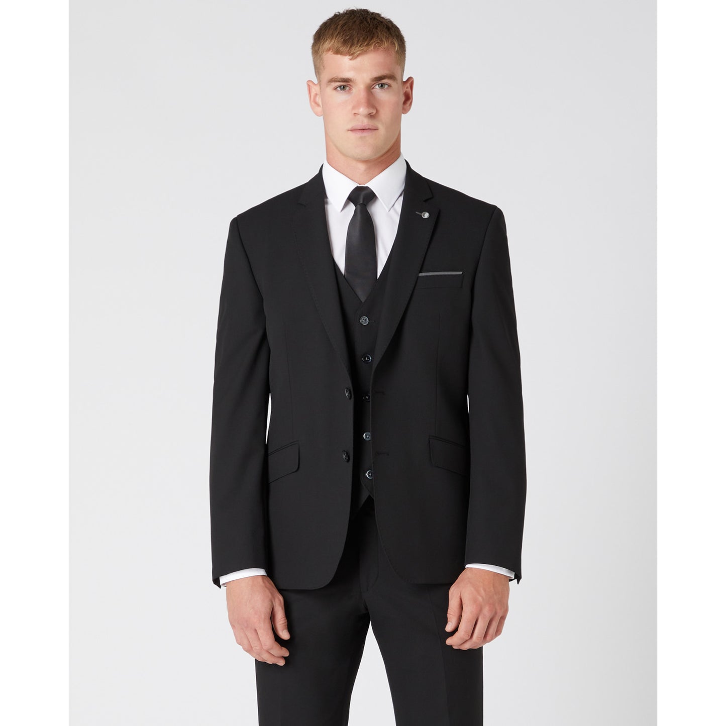 Remus Uomo 11770 00 Black Tapered Suit Jacket