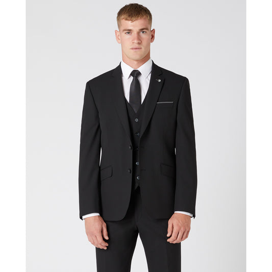 Remus Uomo 11770 00 Black Tapered Suit Jacket