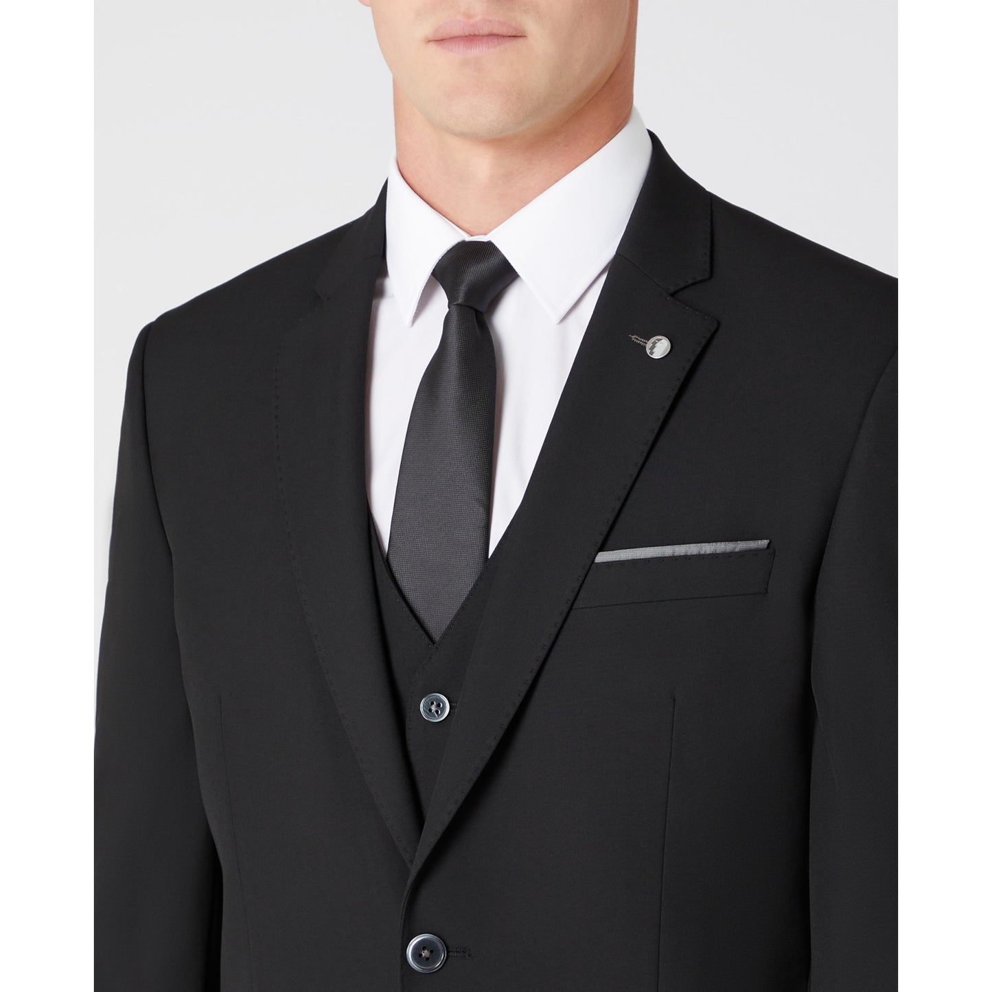 Remus Uomo 11770 00 Black Tapered Suit Jacket