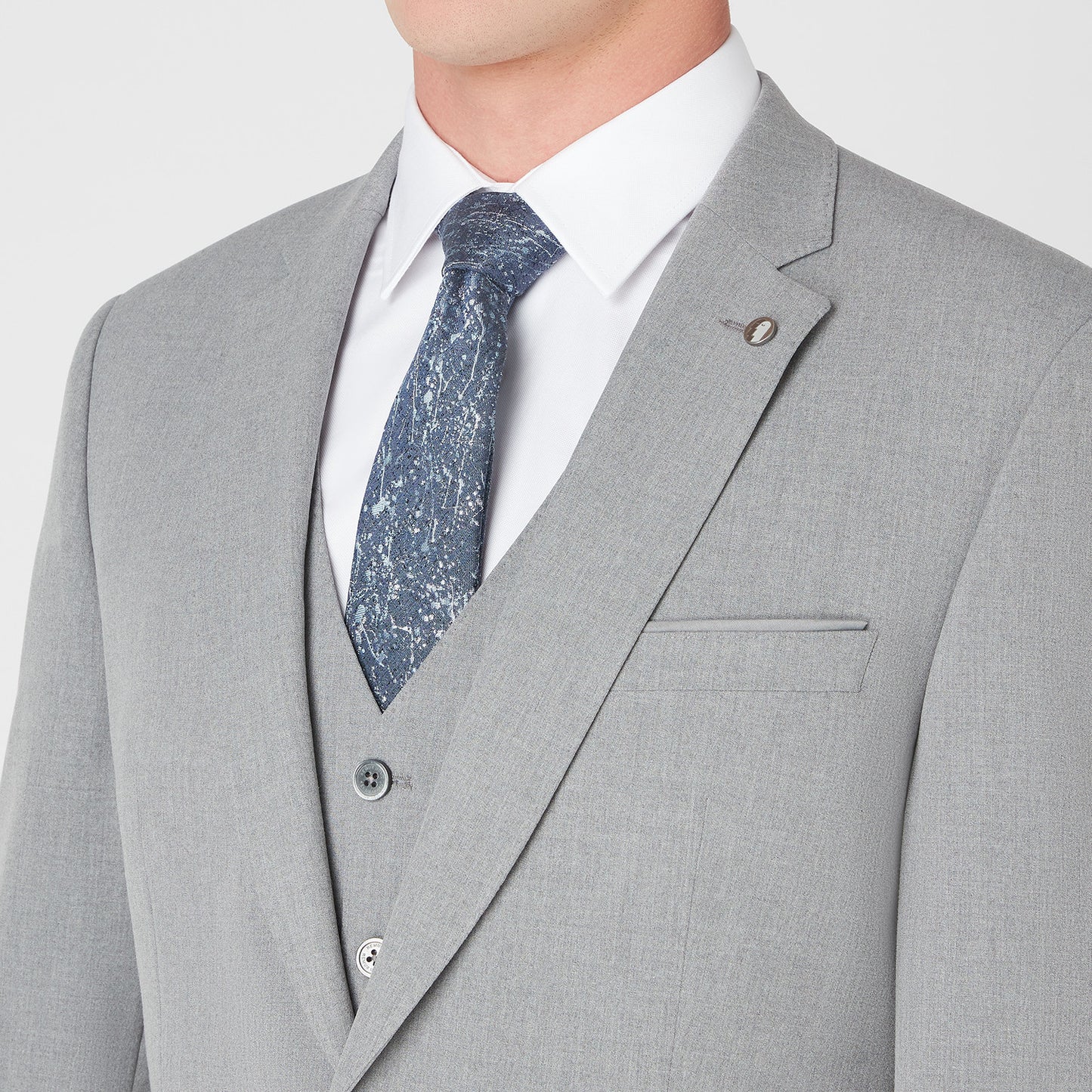 Remus Uomo 11770 05 Light Grey Tapered Suit Jacket