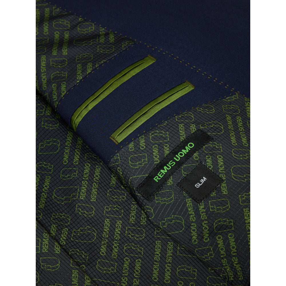 Remus Uomo 11880D 78 Navy Slim Suit DB Jacket