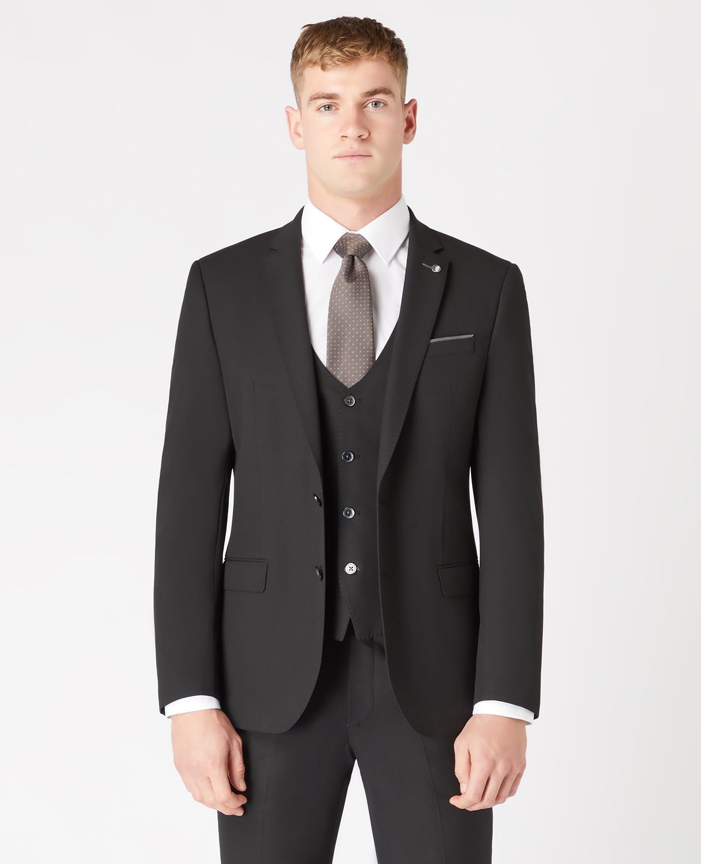 Remus Uomo 11880 00 Black Slim Suit Jacket