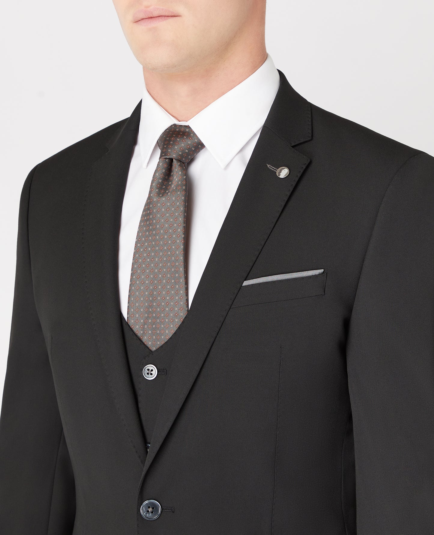 Remus Uomo 11880 00 Black Slim Suit Jacket