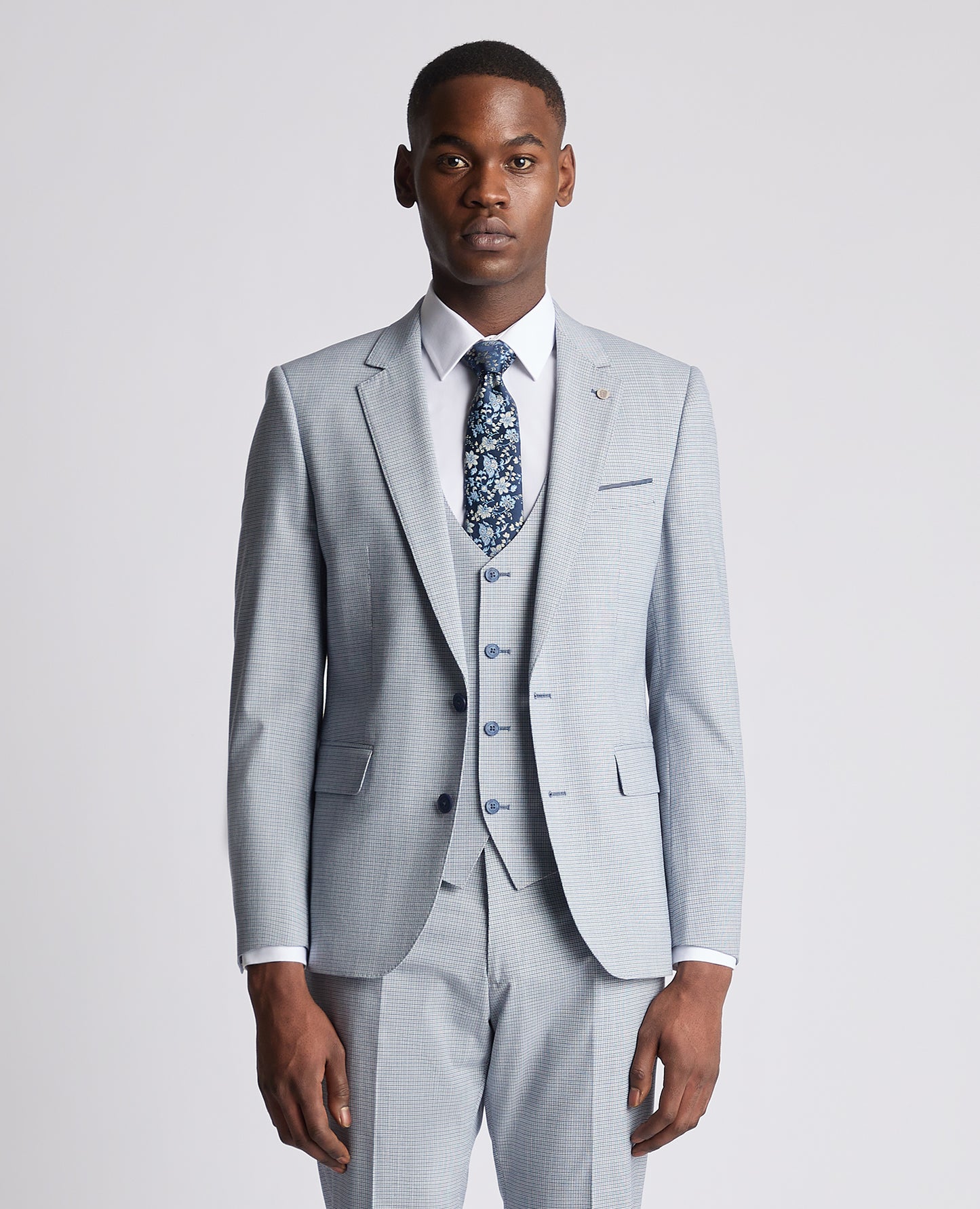 Remus Uomo 12253 22 Light Blue Tapered Petro Suit Jacket
