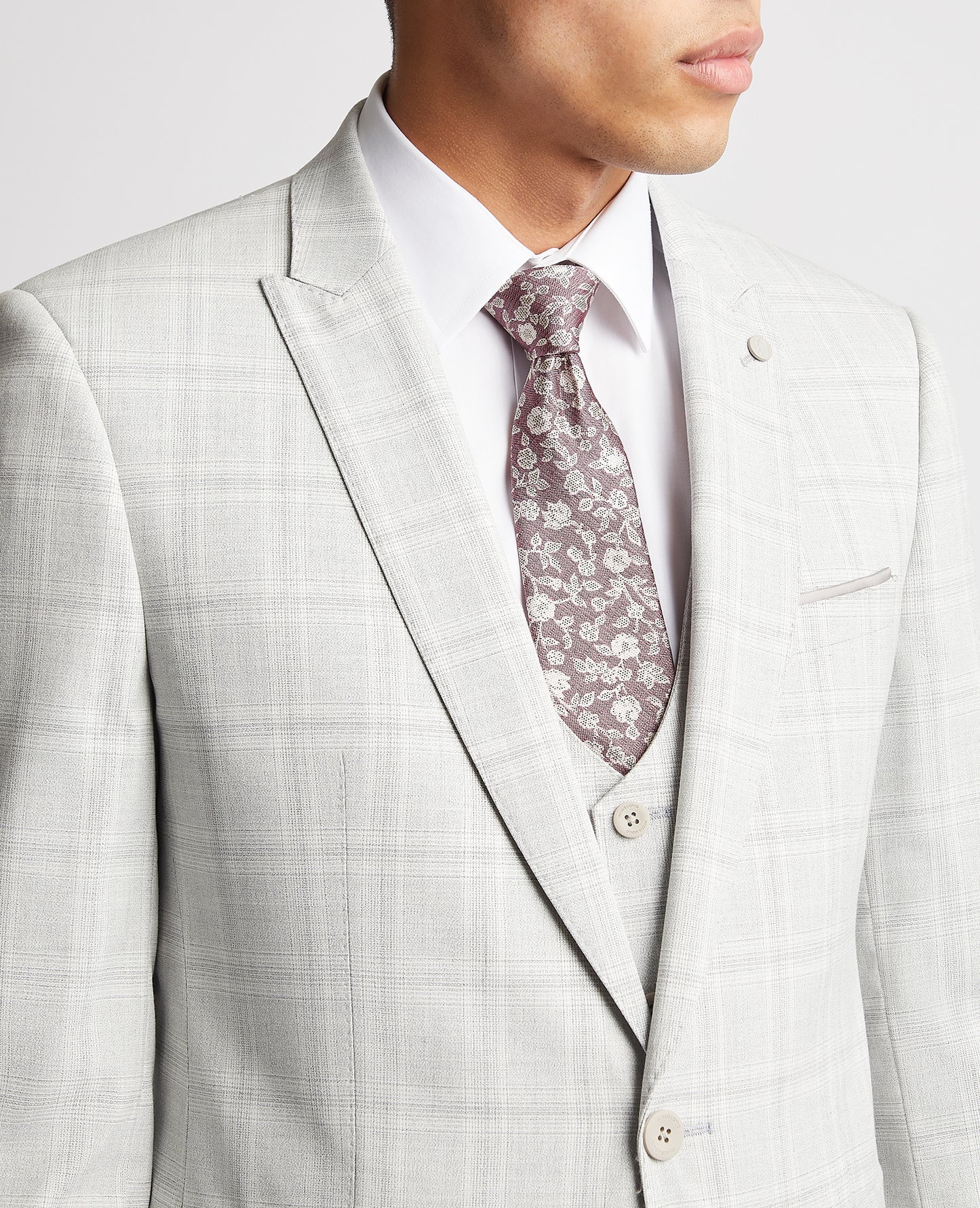 Remus Uomo 12262 02 Light Grey Tapered Suit Jacket