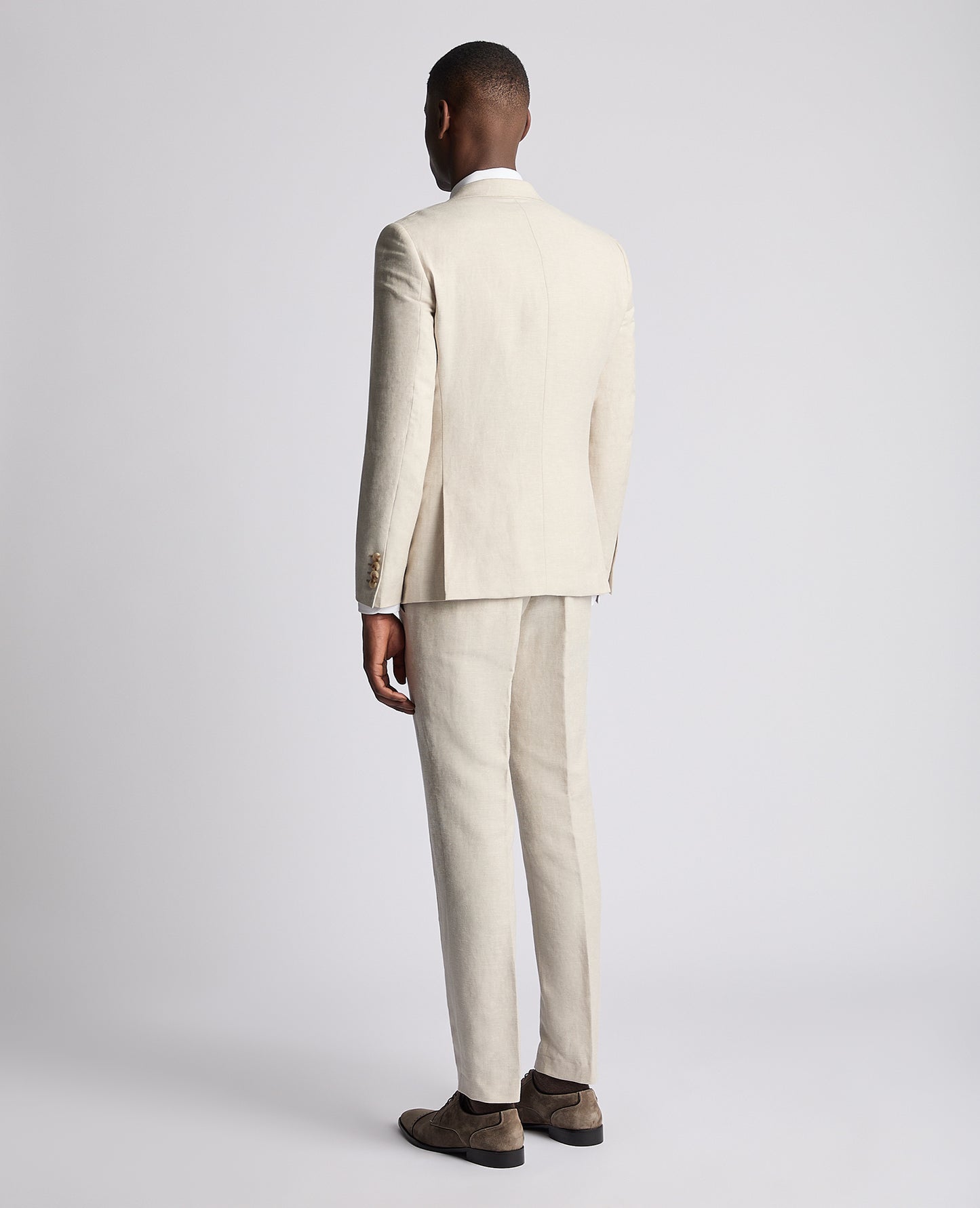 Remus Uomo 12271 91 Stone Linen Tapered Suit Jacket