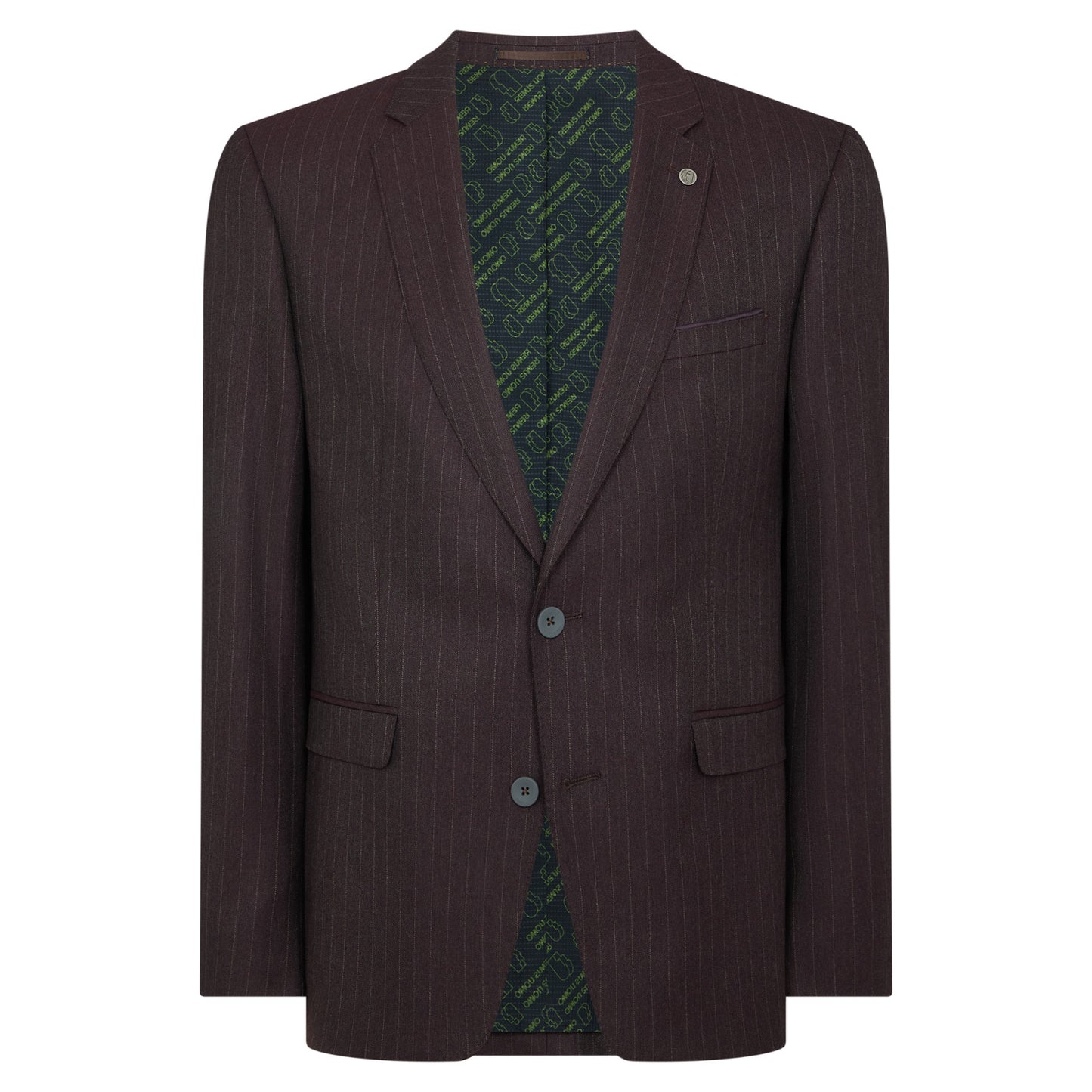 Remus Uomo 12728 68 Wine Stripe Slim Jacket