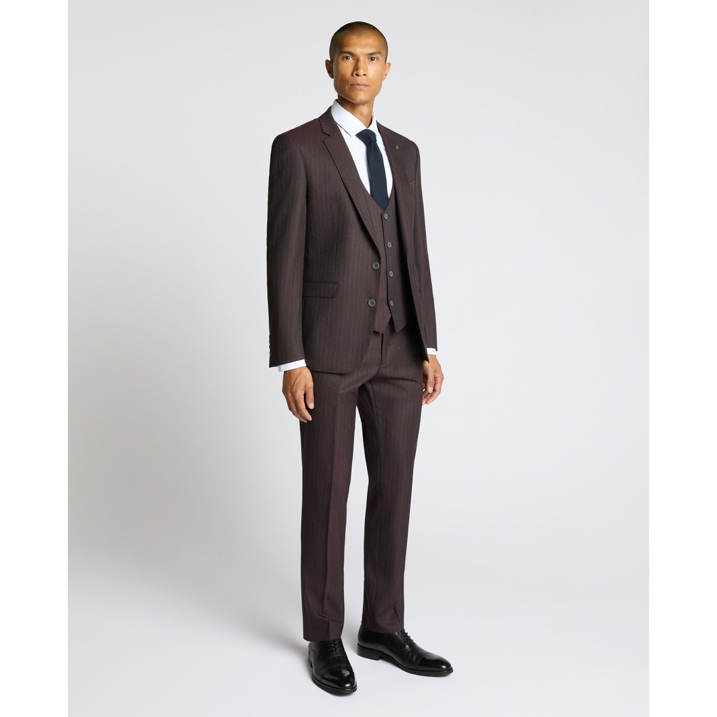 Remus Uomo 12728 68 Wine Stripe Slim Jacket