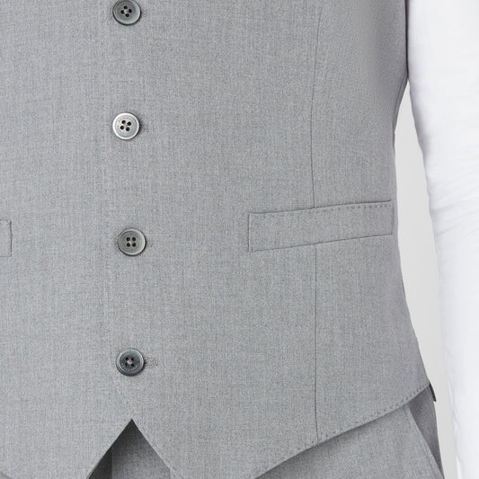 Remus Uomo 51770 05 Light Grey Tapered Suit Waistcoat