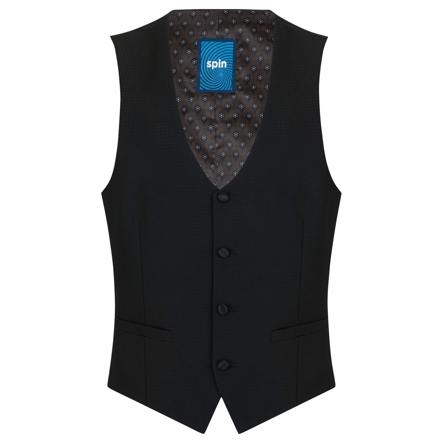 Spin 51960 00 Black Jaden Suit Waistcoat