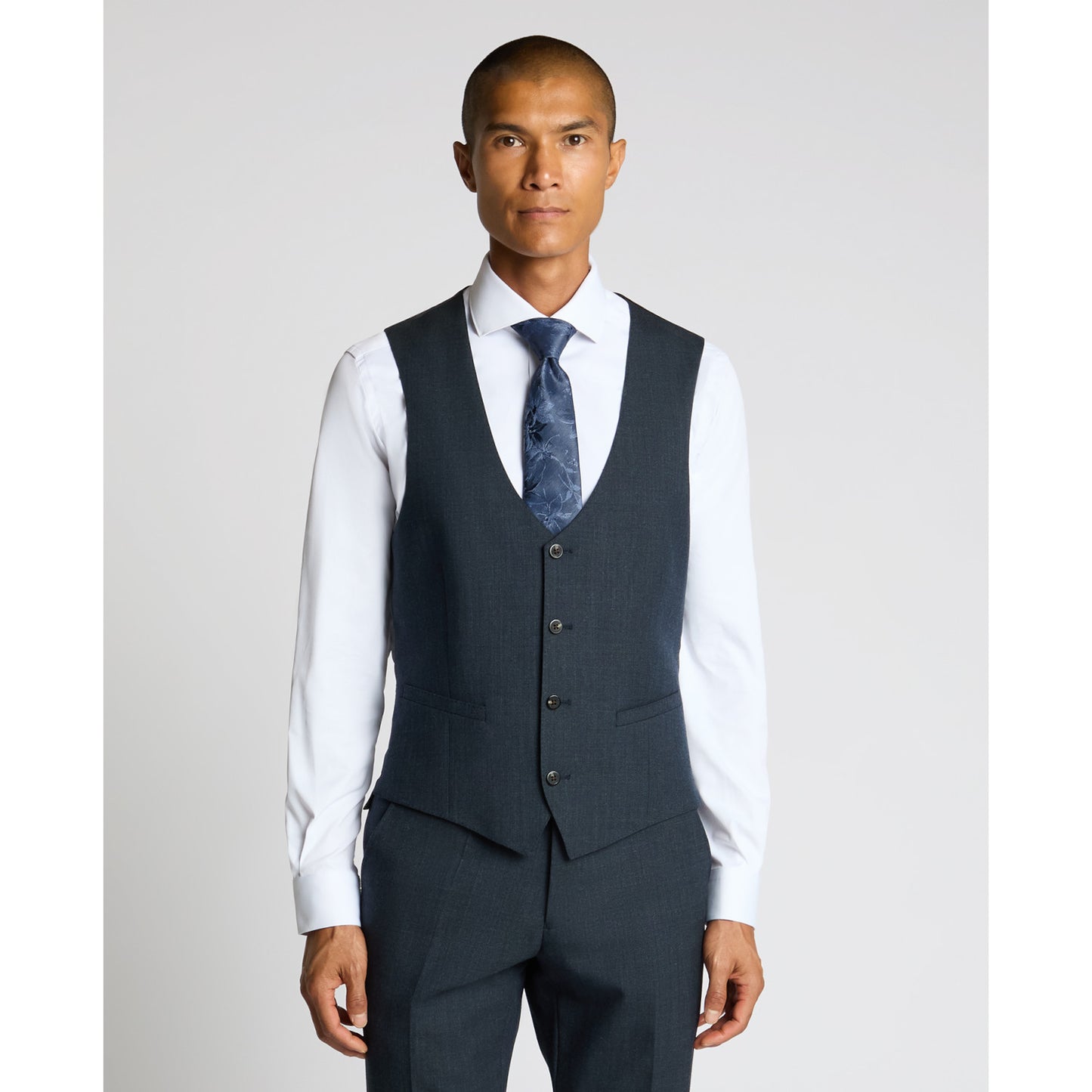 Remus Uomo 52051 29 Dark Blue Tapered Waistcoat