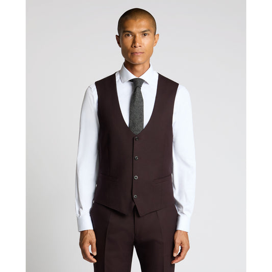 Remus Uomo 52050 69 Wine Slim Waistcoat