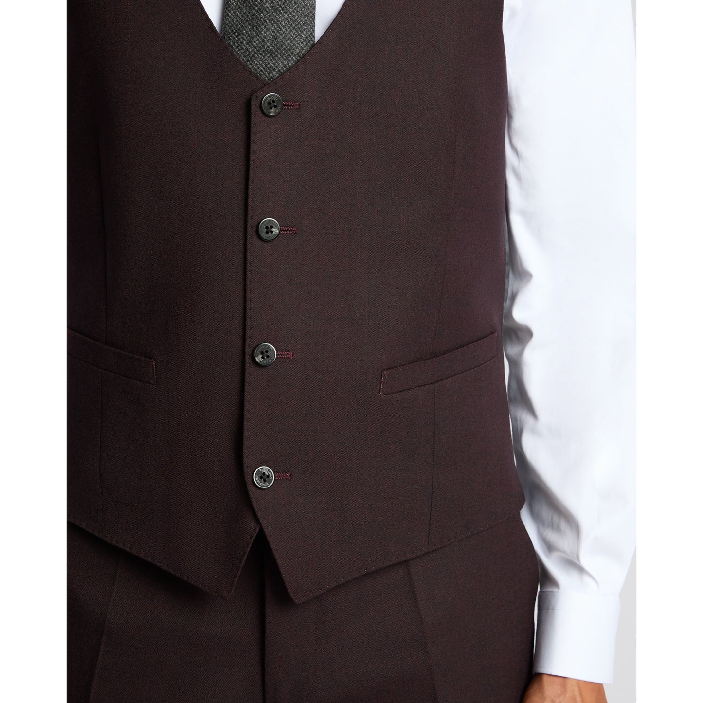 Remus Uomo 52050 69 Wine Slim Waistcoat