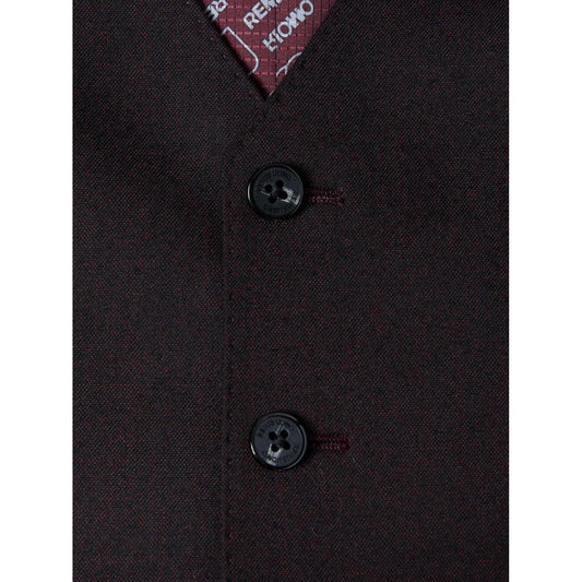 Remus Uomo 52051 69 Wine Tapered Waistcoat