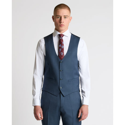 Remus Uomo 52060 26 Blue Slim Waistcoat