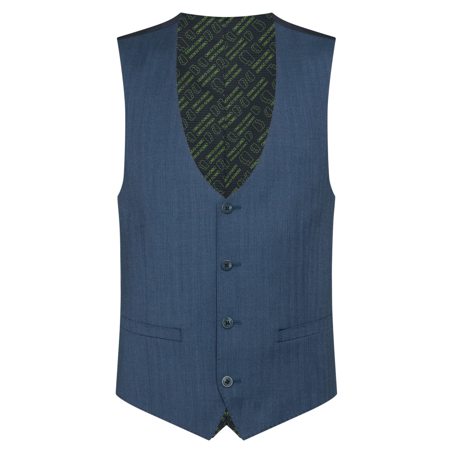 Remus Uomo 52060 26 Blue Slim Waistcoat
