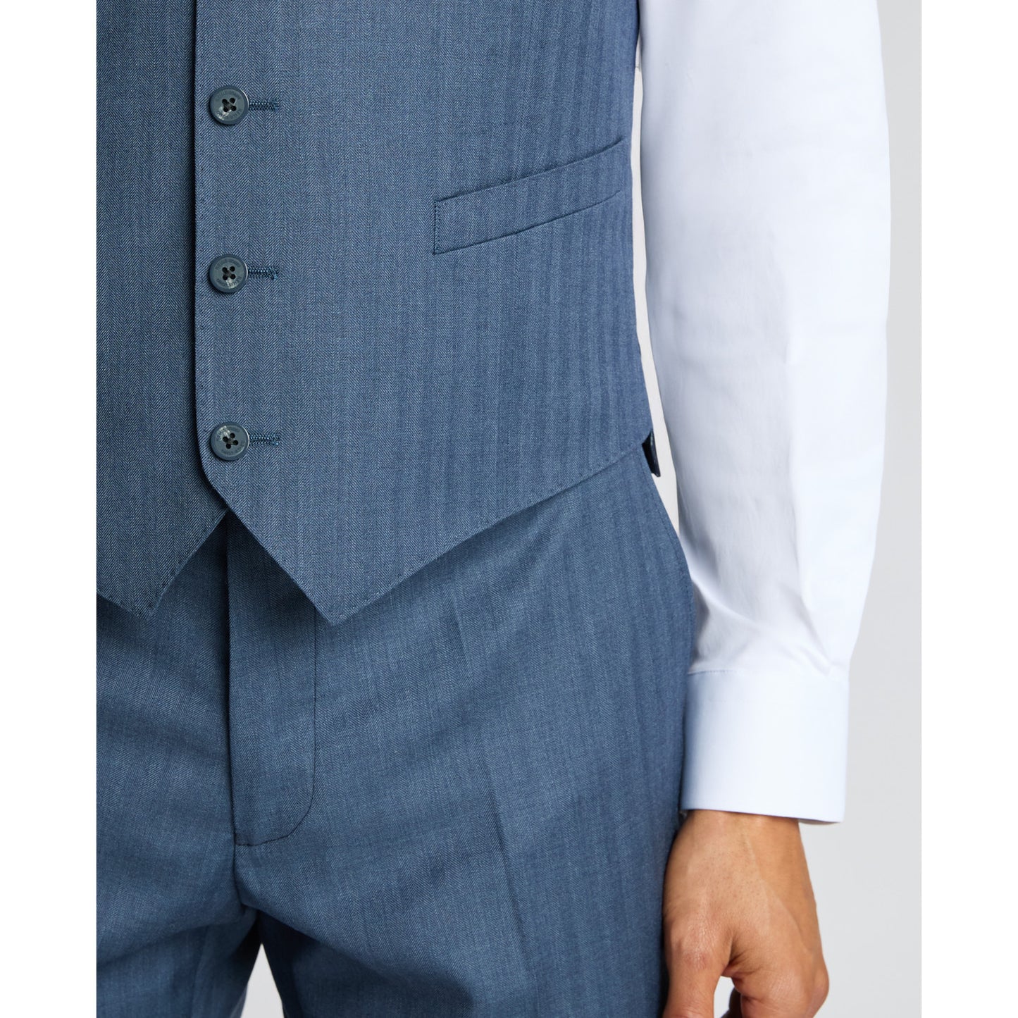 Remus Uomo 52061 26 Blue Tapered Waistcoat