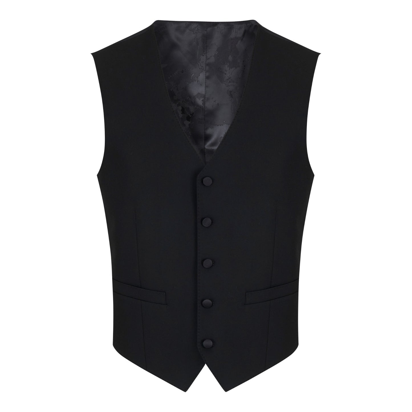 Remus Uomo 52163 00 Black Tapered Waistcoat