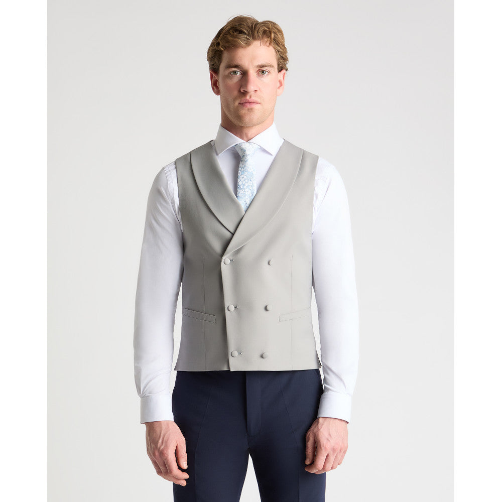 Remus Uomo 52169D 03 Waistcoat Light Grey Db Slim
