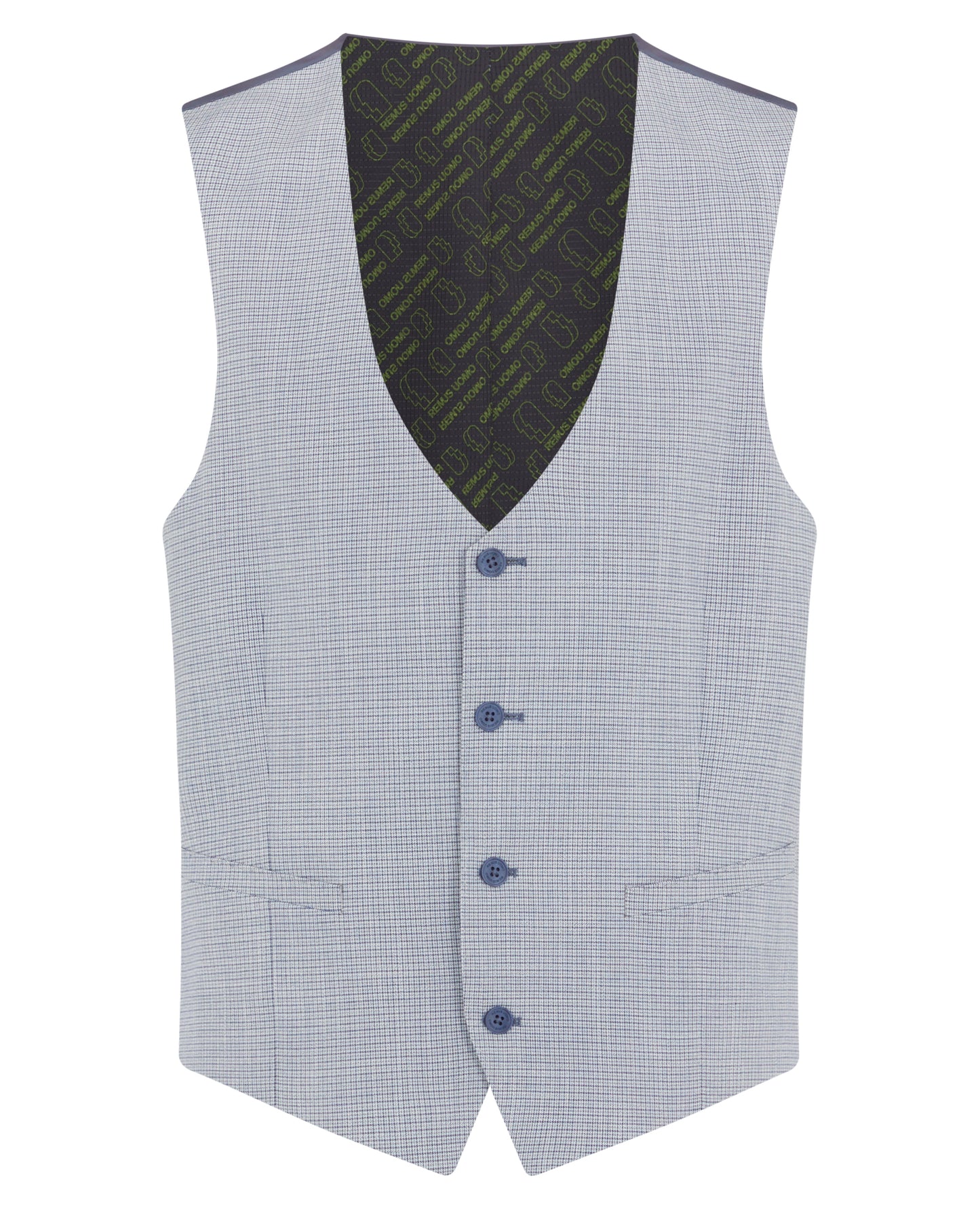Remus Uomo 52253 22 Light Blue Tapered Petro Suit Waistcoat