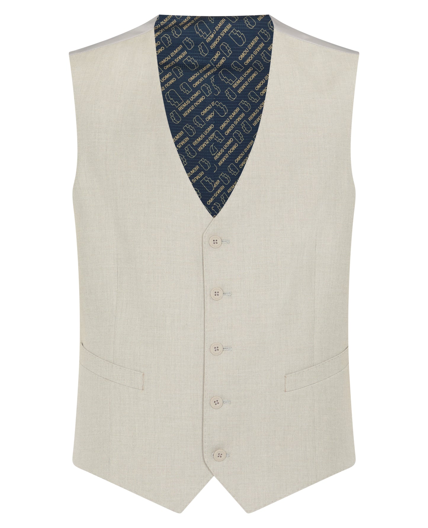 Remus Uomo 52260 92 Stone Tapered Suit Waistcoat