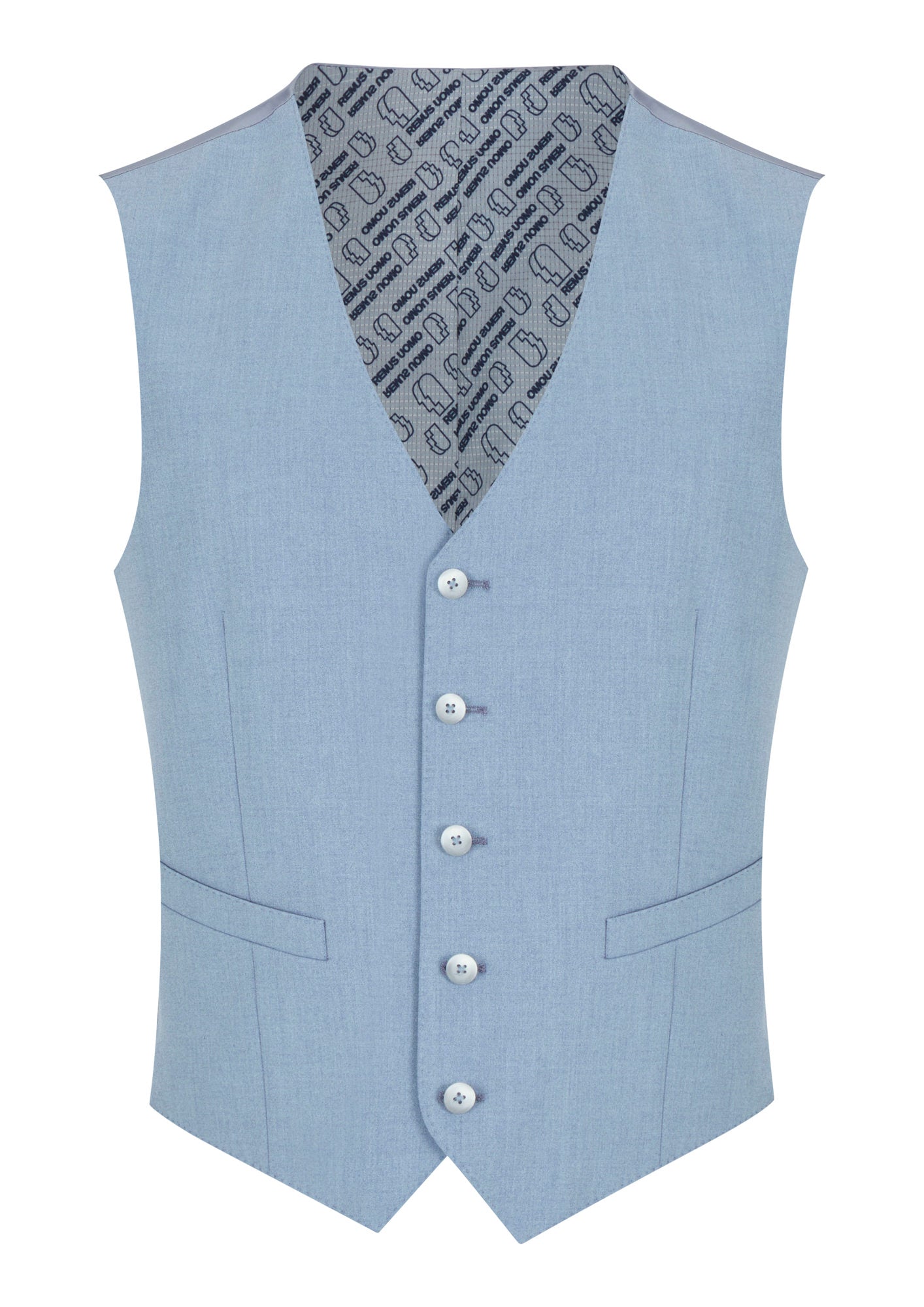 Remus Uomo 52277 23 Blue Tapered Suit Waistcoat