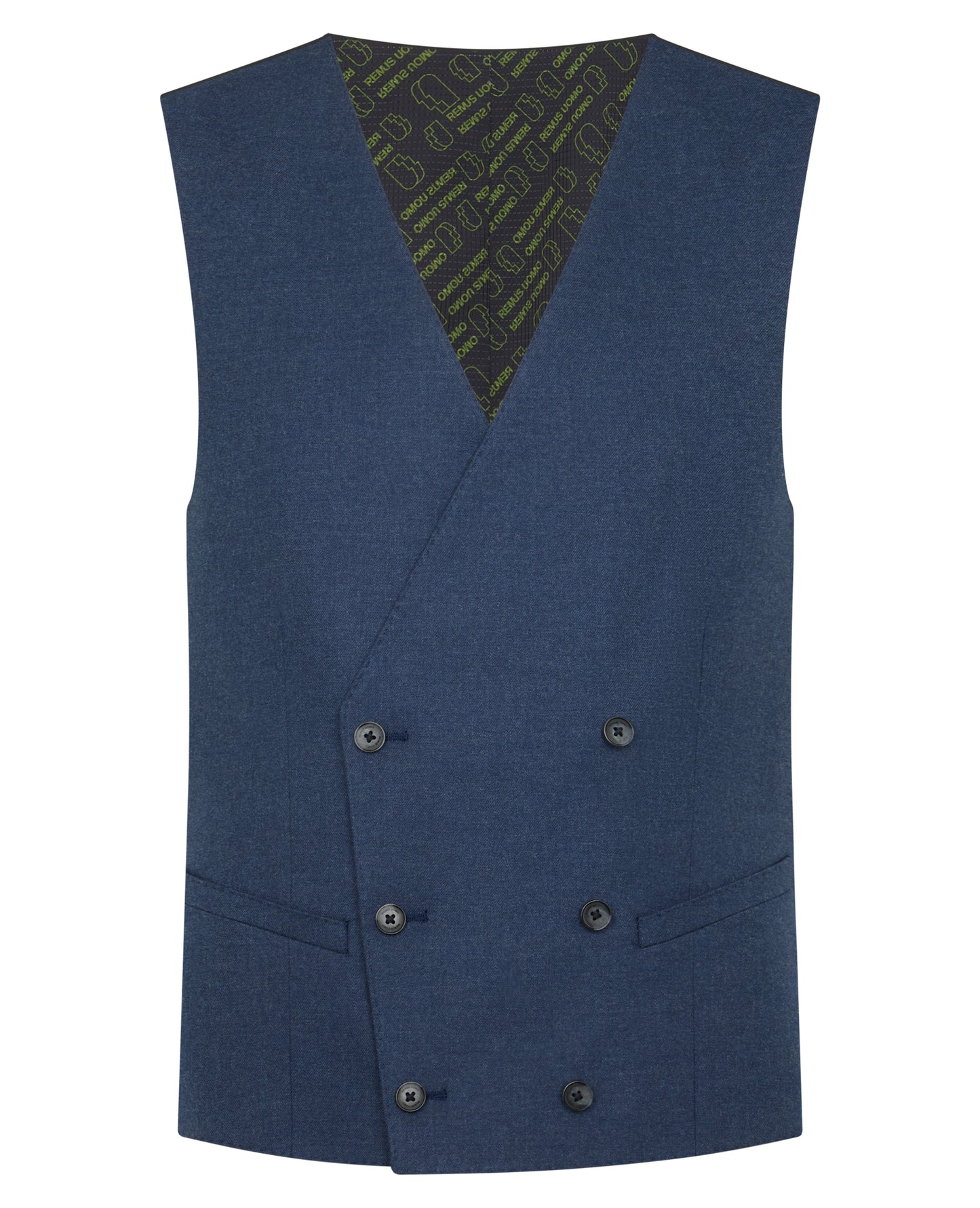 Remus Uomo 52280 26 Blue Slim Waistcoat