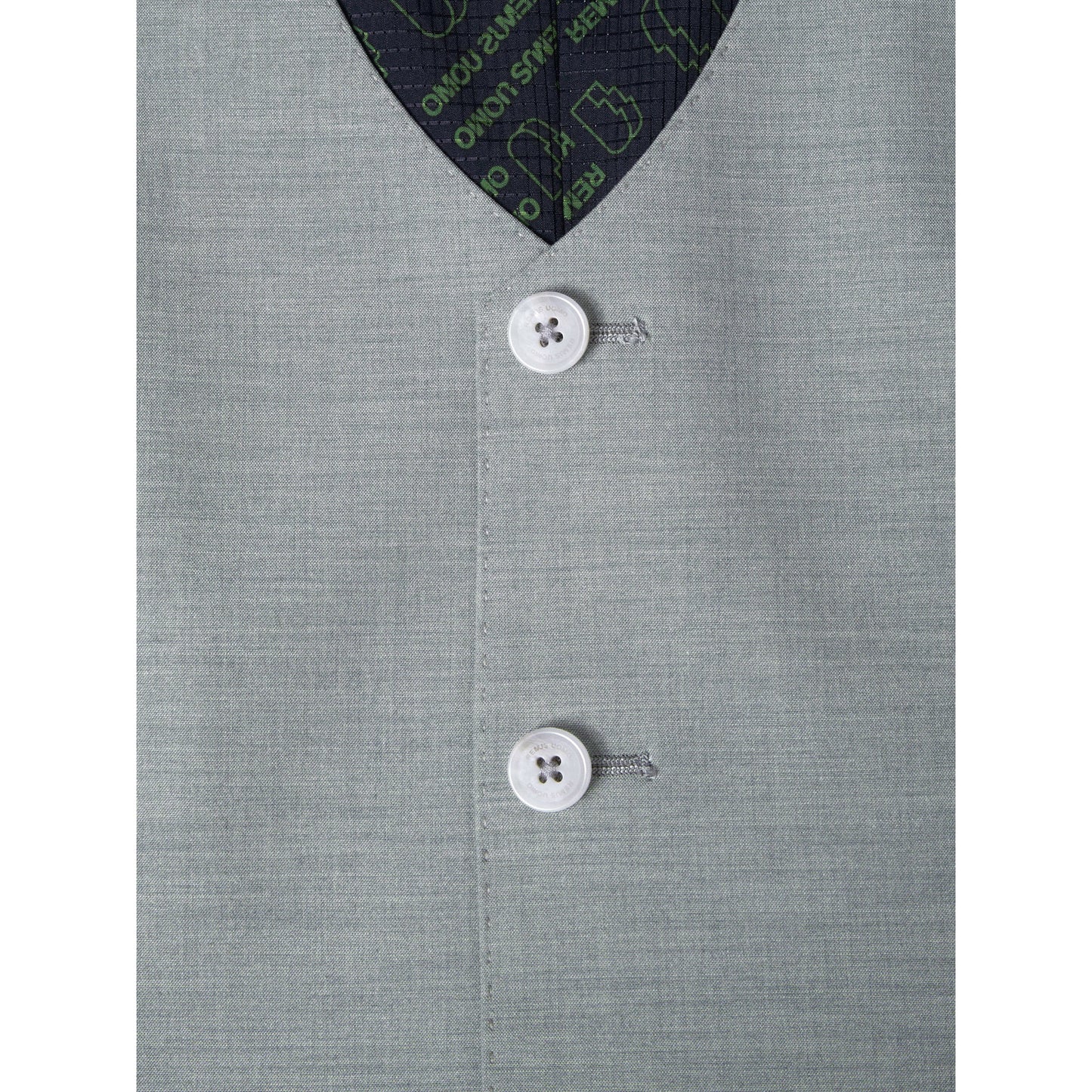 Remus Uomo 52703 32 Light Green/Grey Slim Fit Suit Waistcoat