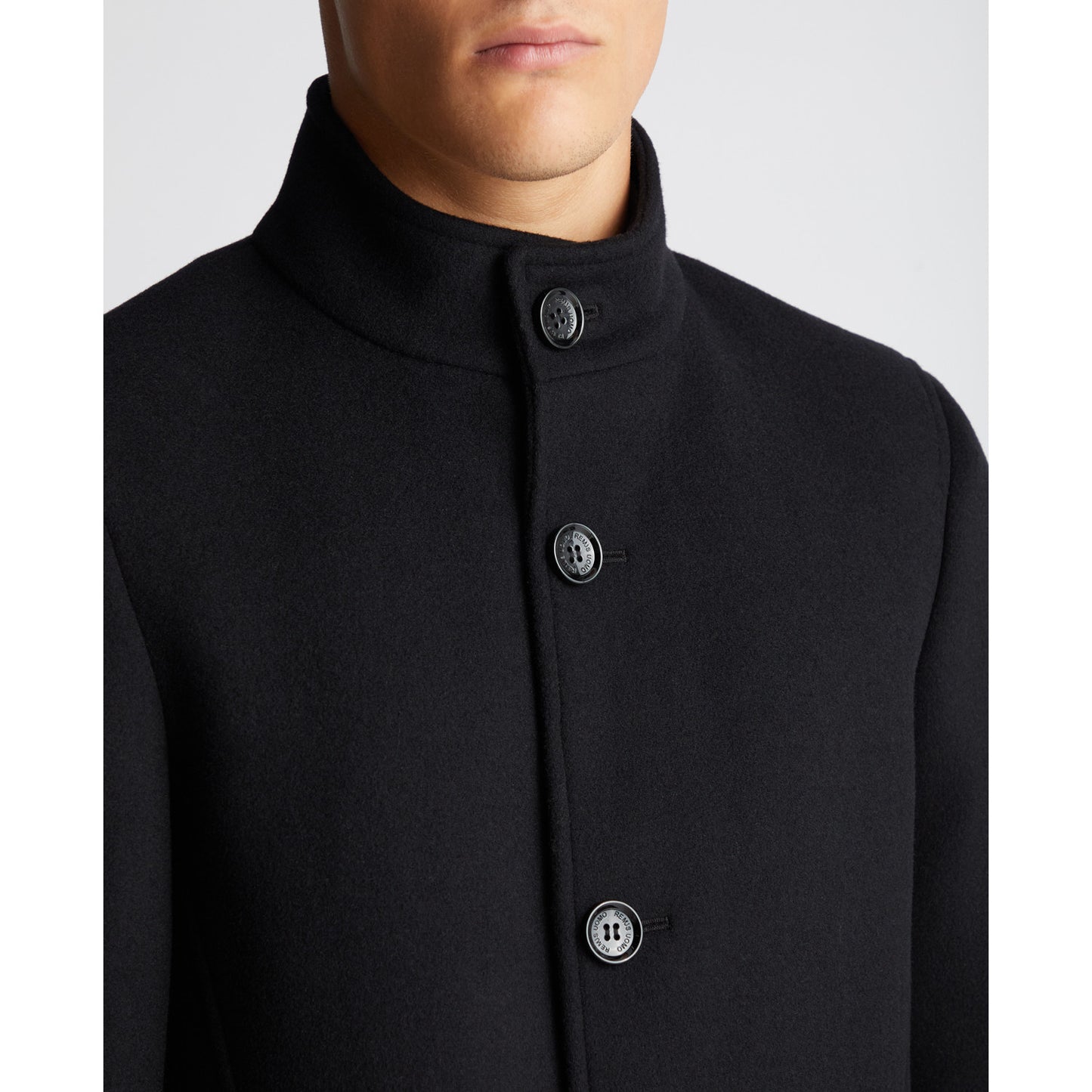 Remus Uomo 90374 00 Black Jonah Overcoat