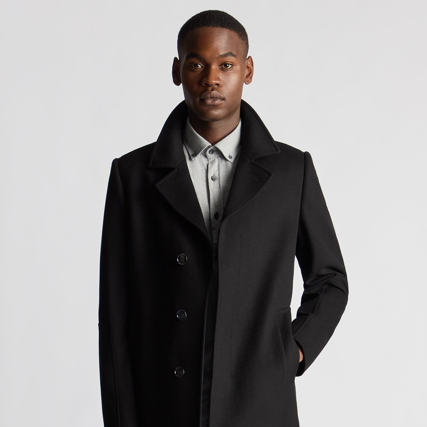 Remus Uomo 90700 00 Black Lochlan Overcoat