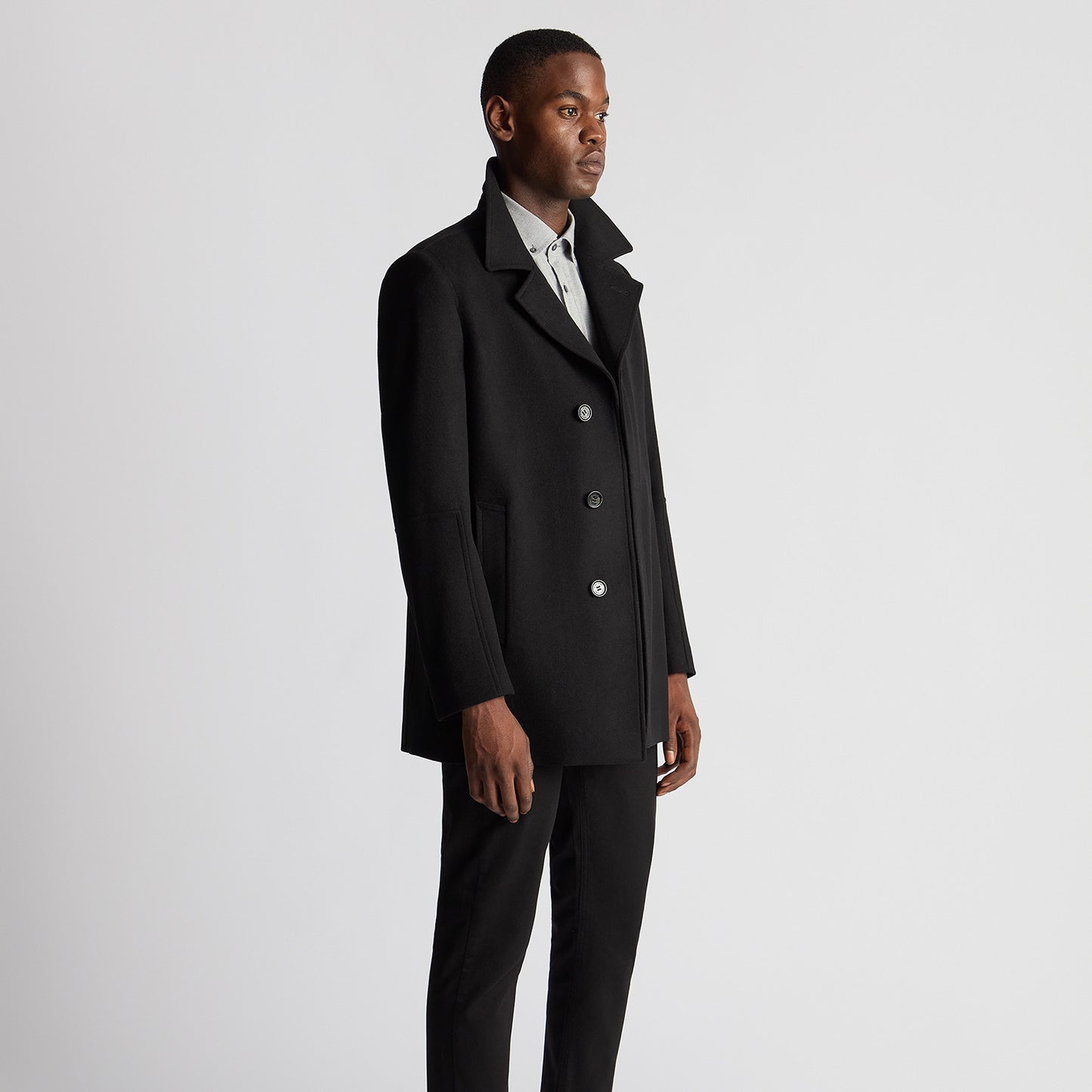 Remus Uomo 90700 00 Black Lochlan Overcoat