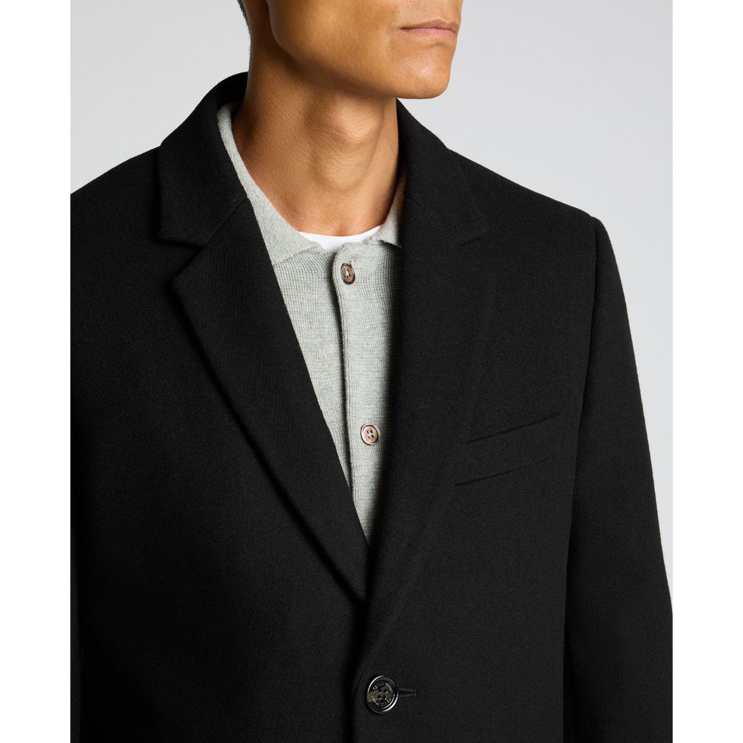 Remus Uomo 90701 00 Black Kayden Overcoat