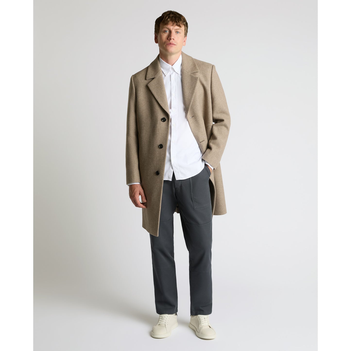 Remus Uomo 90712 96 Fawn Dylan Overcoat