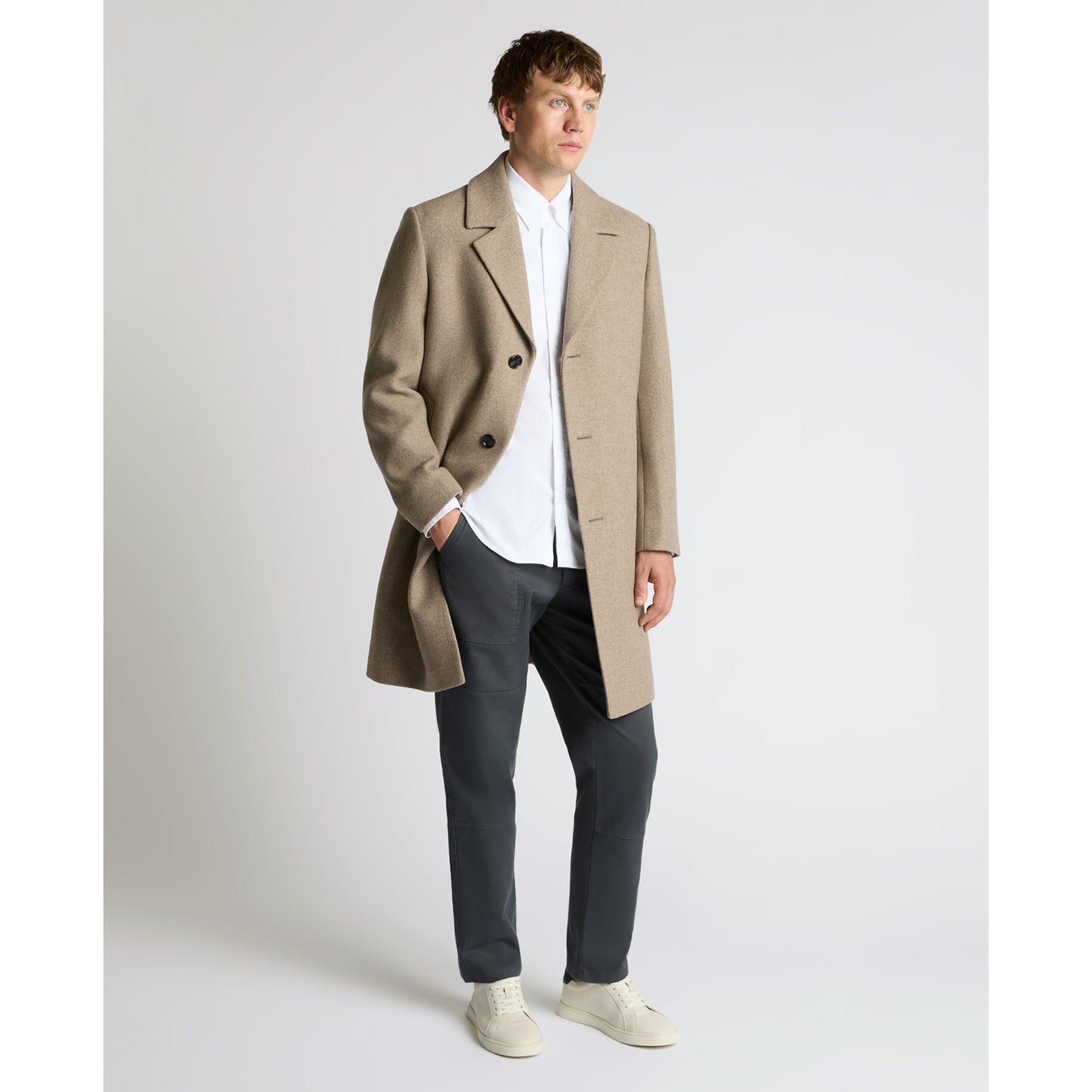 Remus Uomo 90712 96 Fawn Dylan Overcoat
