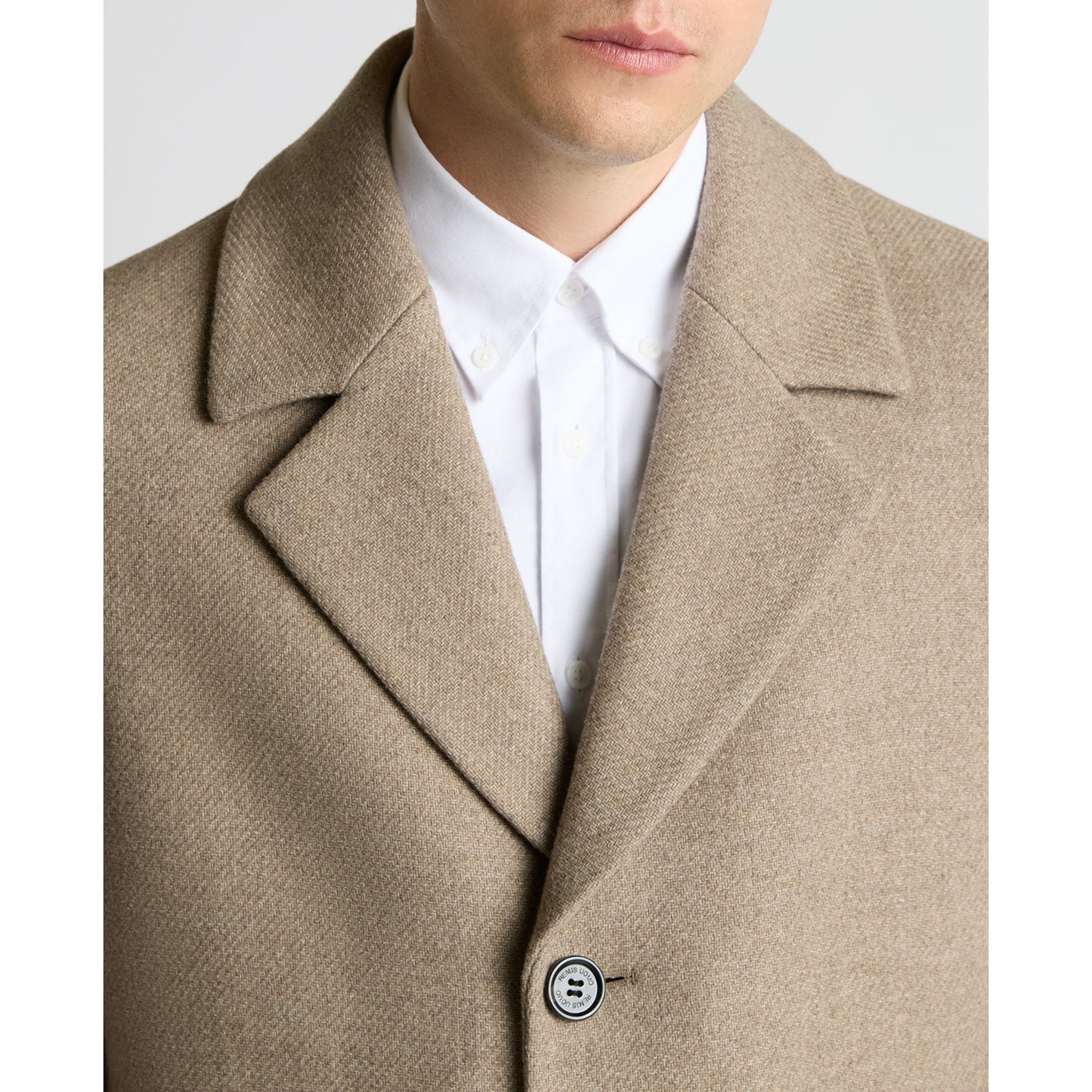 Remus Uomo 90712 96 Fawn Dylan Overcoat