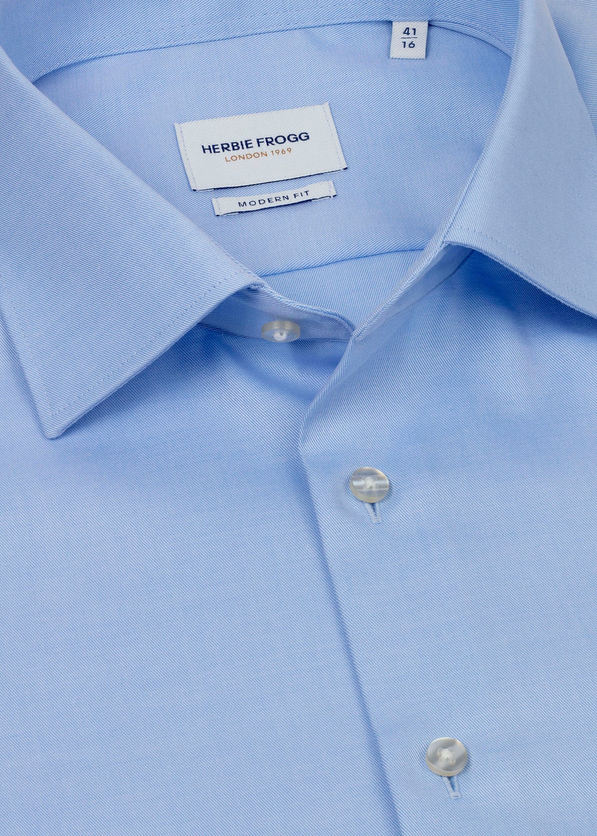 Herbie Frogg 52159 Plain Blue Modern Fit Shirt
