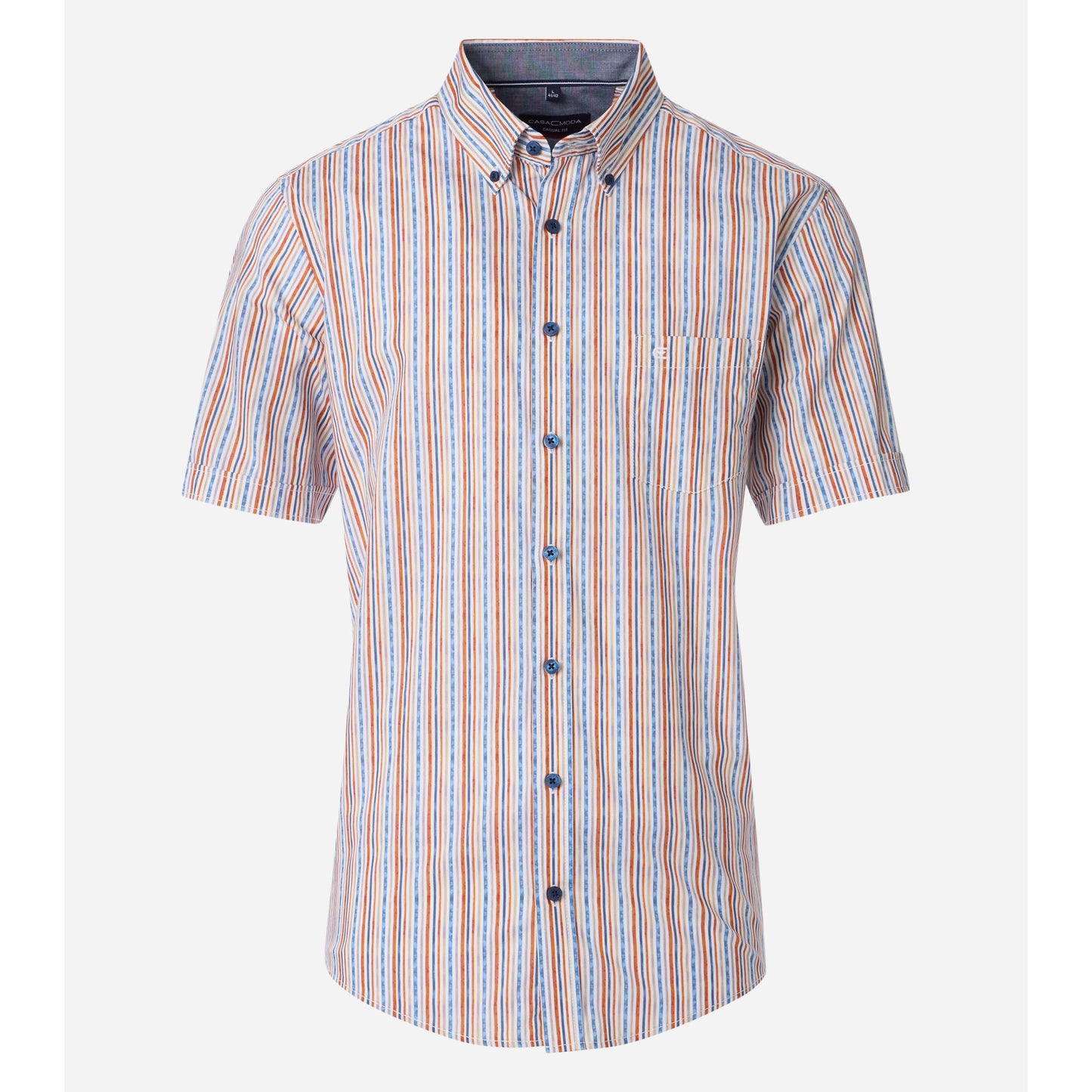 Casa Moda 954392700 450 Striped Short Sleeve Casual Shirt