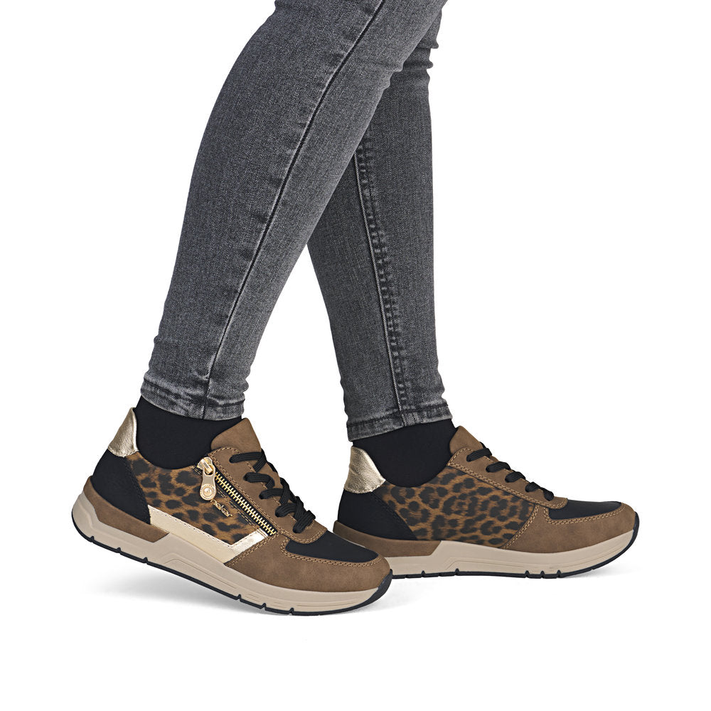 Rieker 58902-24 Wood Black Light Gold Trainers