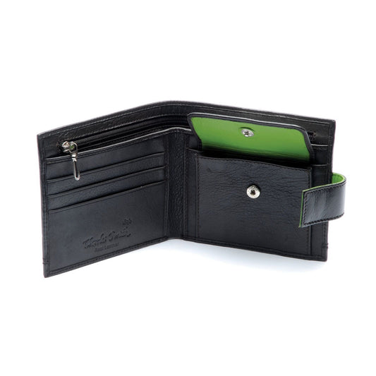Wallace 614112 Brown/Lime Green RFID Wallet