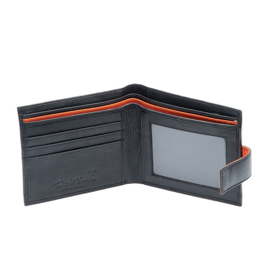 Wallace 614113 11x10cm CSL RFID Black/Orange Wallet